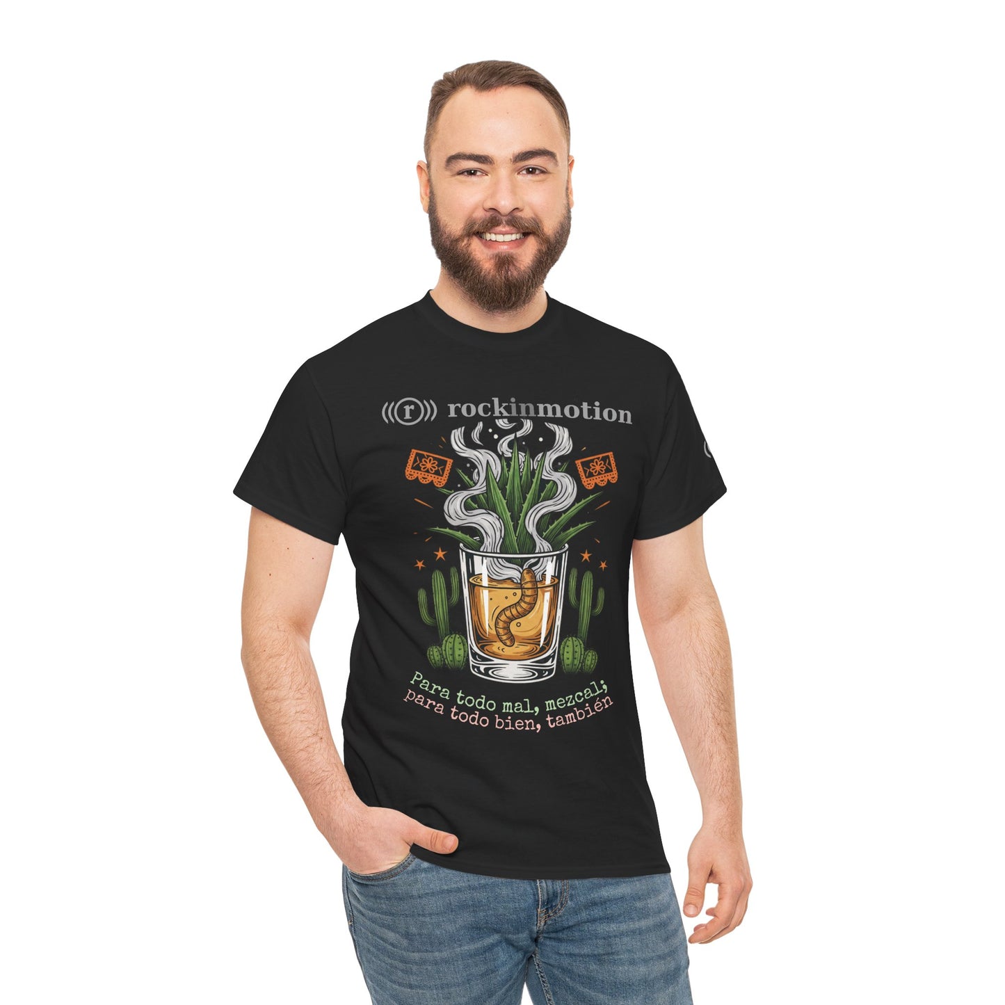 Rock in Motion Tee Shirt - Mezcal variante con frase