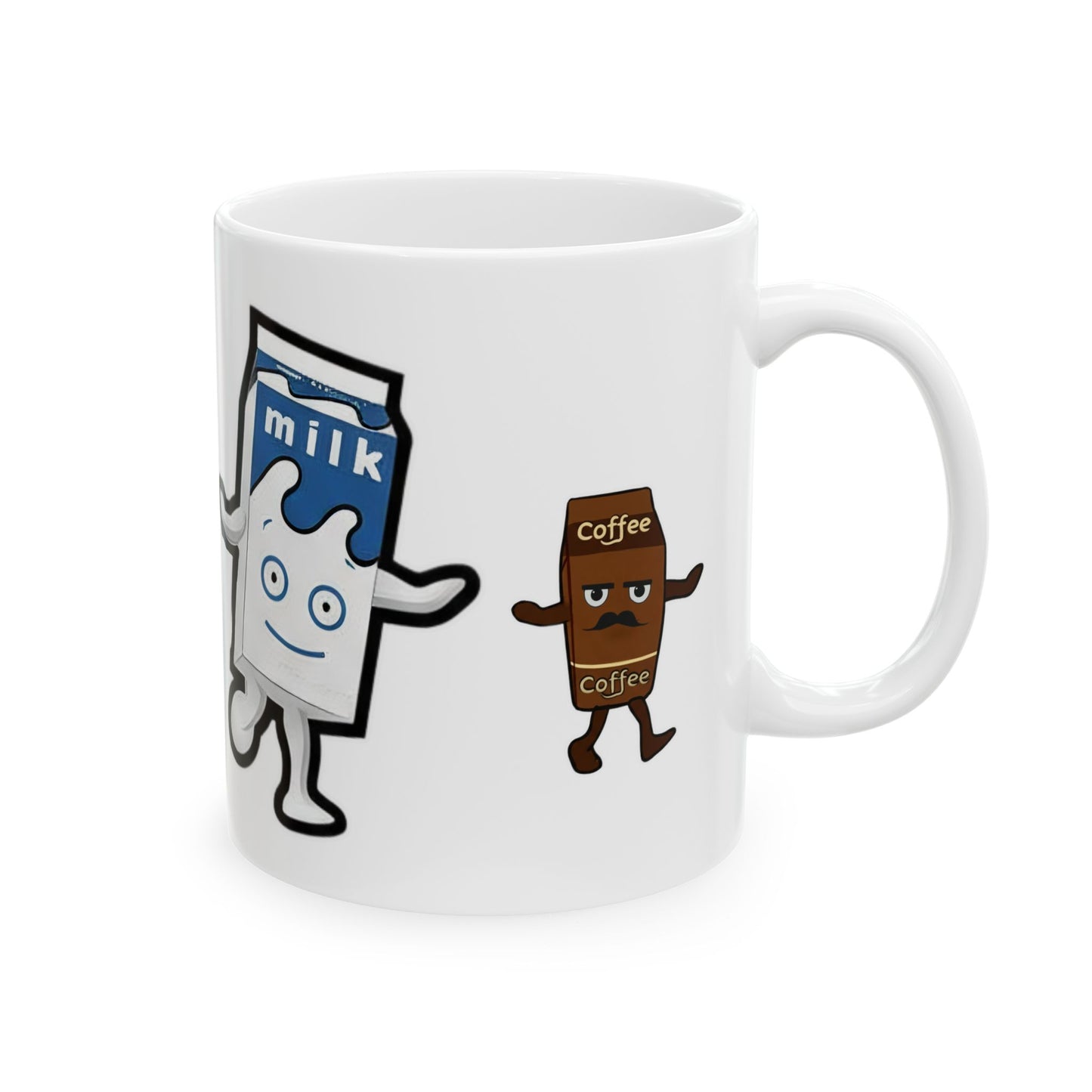 Coffee and Milk Ceramic Mug