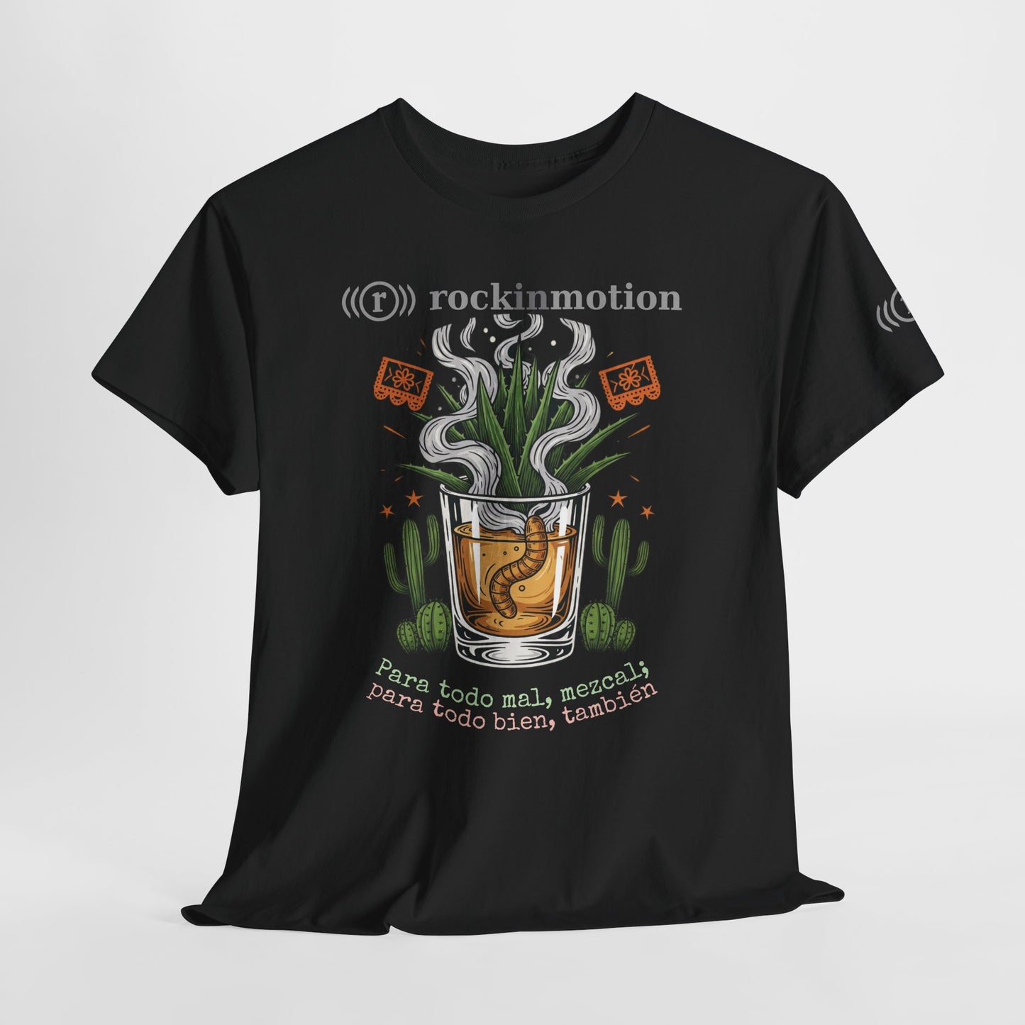 Rock in Motion Tee Shirt - Mezcal variante con frase